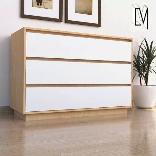 Extra-Wide 3-Drawer Horizontal Chest of Drawers