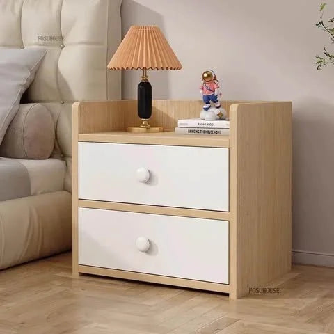 Modern Minimalist 2-Drawer Bedside Table