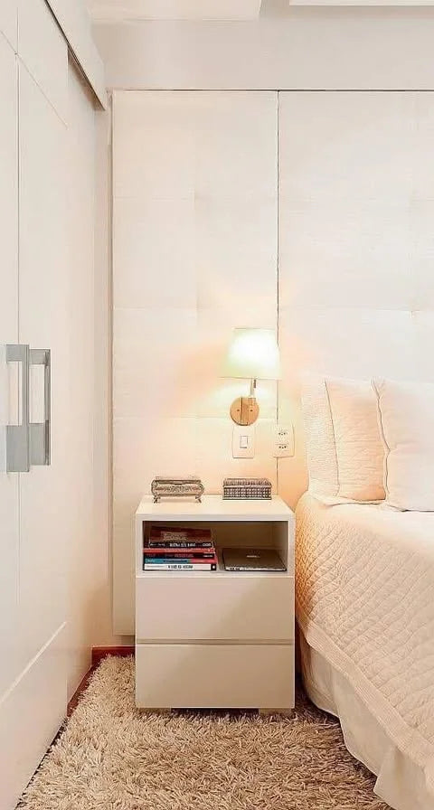 Modern Minimalist 2-Drawer Bedside Table