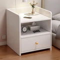 Modern Minimalist 1-Drawer Bedside White )