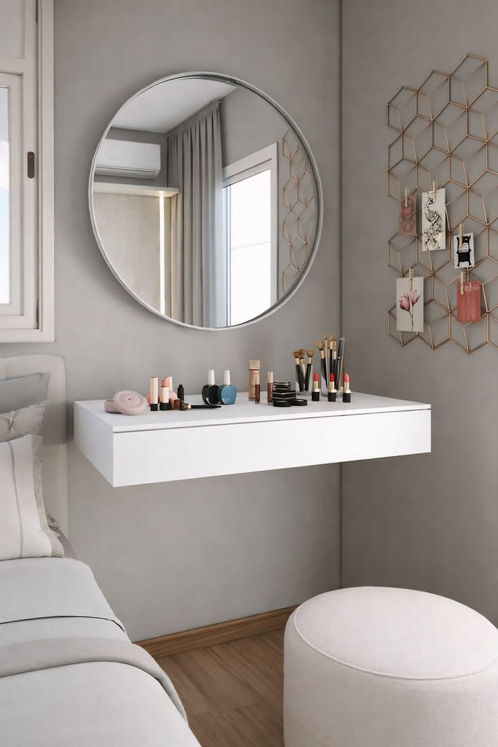 Wall-Mounted Corner Dressing Table for Bedside Spaces