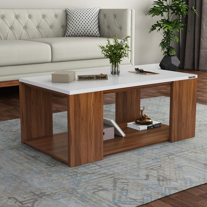 Modern Panel-Leg Living Room Center Table