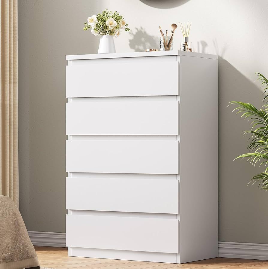 Integrated Edge-Grip 5-Drawer Highboy Chest of Drawers