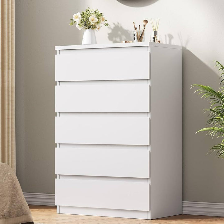 Integrated Edge-Grip 5-Drawer Highboy Chest of Drawers
