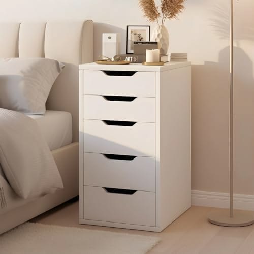 Deep-Base 5-Tier Slim Vertical Chest of Drawers